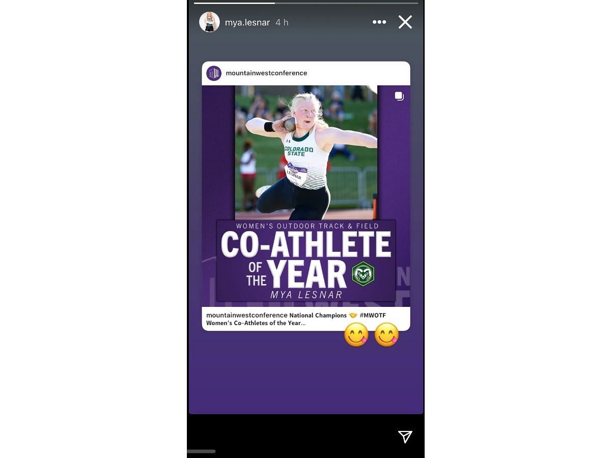 Lesnar’s Instagram story